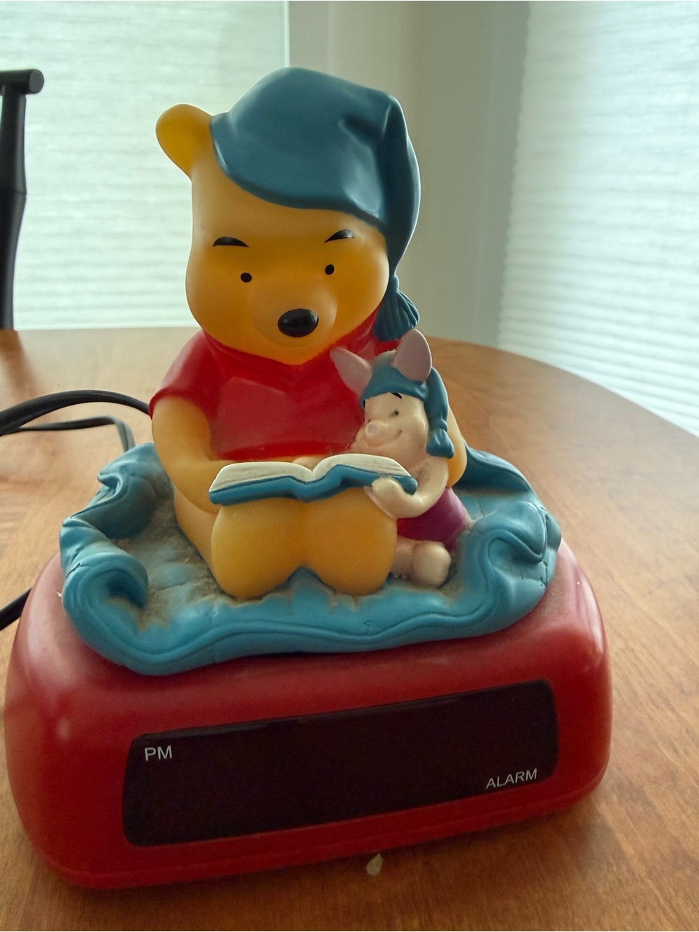 Winnie the Pooh Nightlight Alarm Clock - Red, Blue, Yellow